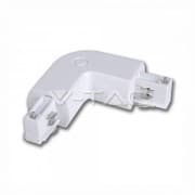 Conector de colt sina 4 linii alb