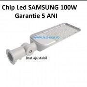 Lampa stradala led 100W brat ajustabil