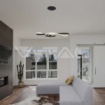 Lustra led 18w cheia sol corp negru