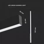 Lampa liniara suspendata led 40w cct