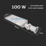 Lampa stradala led 100w cu senzor crepuscular