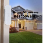 Senzor de prezenta microwave ip65 alb